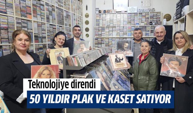 50 yıldır plak ve kaset satıyor