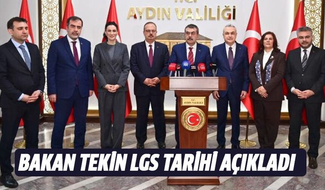 Bakan Tekin LGS tarihini açıkladı!