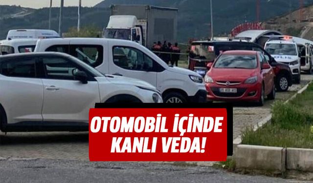 Otomobil içinde kanlı veda!