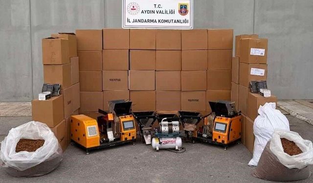 Kaçak sigara imalathanesine baskın
