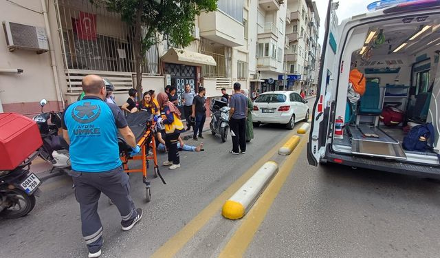 Karşı şeride geçen otomobil ile motosiklet çarpıştı: 1 yaralı