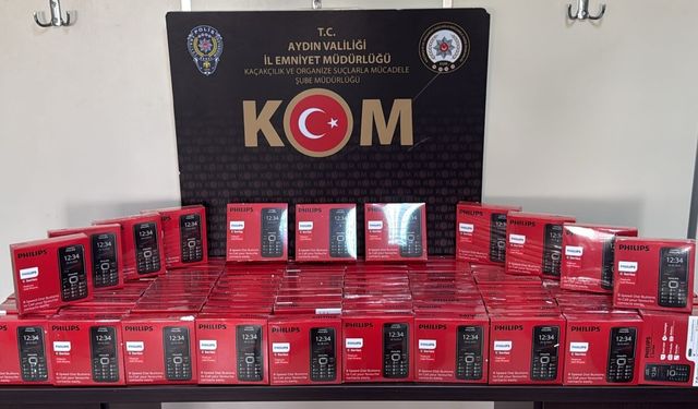 Aydın'da kaçak telefon operasyonu: 100 cihaza el konuldu
