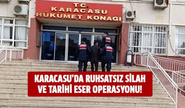 Karacasu’da ruhsatsız silah ve tarihi eser operasyonu!