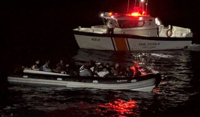 Aydın’da 32 düzensiz göçmen kurtarıldı