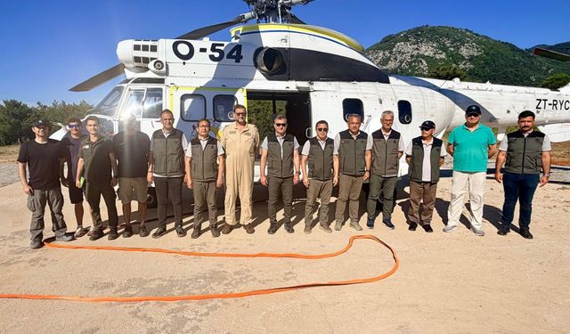 Yangın söndürme helikopteri göreve hazır