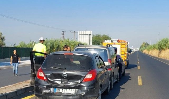 Aydın’da 8 araçlı zincirleme trafik kazası