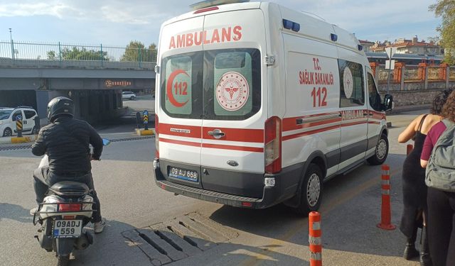 Ön fren kaza getirdi, bisikletiyle takla attı