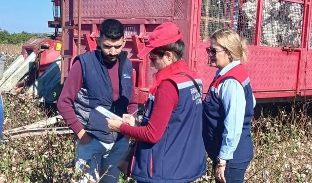 Pamuk hasat makineleri kontrol ediliyor