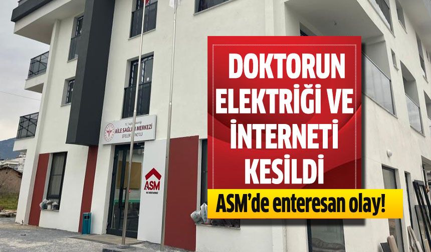 Sağlık ocağında enteresan olay!