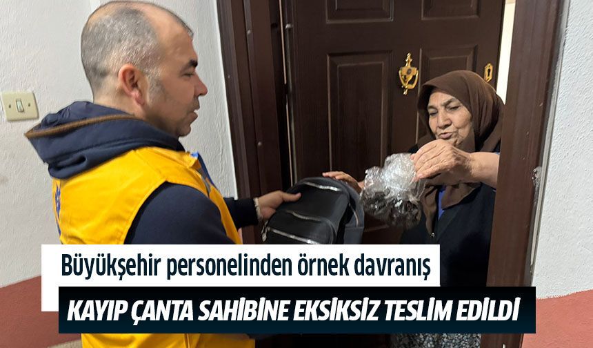 Büyükşehir personelinden örnek davranış