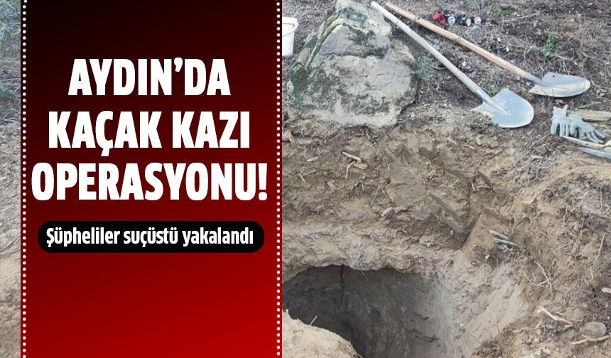 Aydın'da kaçak kazı operasyonu!