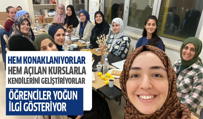 Öğrenciler açılan kurslarla kendilerini geliştiriyor!