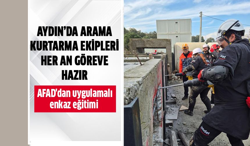 AFAD'dan uygulamalı enkaz eğitimi