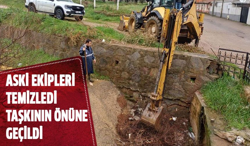 ASKİ ekipleri temizledi, taşkının önüne geçildi