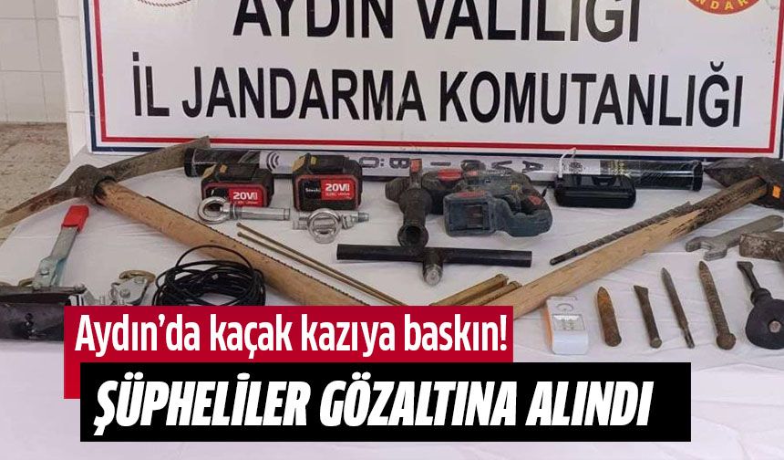 Aydın'da kaçak kazıya baskın!