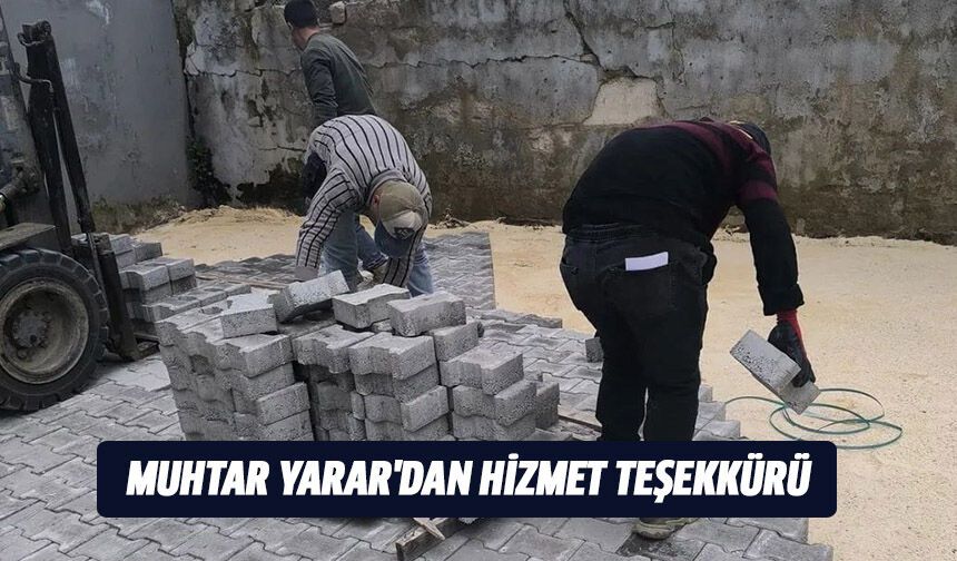 Muhtar Yarar'dan hizmet teşekkürü