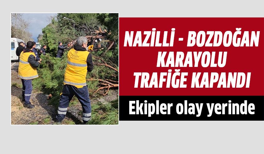 Nazilli-Bozdoğan yolu traifiğe kapandı!