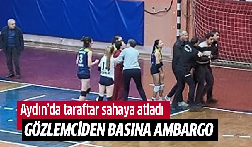 Aydın'da taraftar sahaya atladı ortalık karıştı!