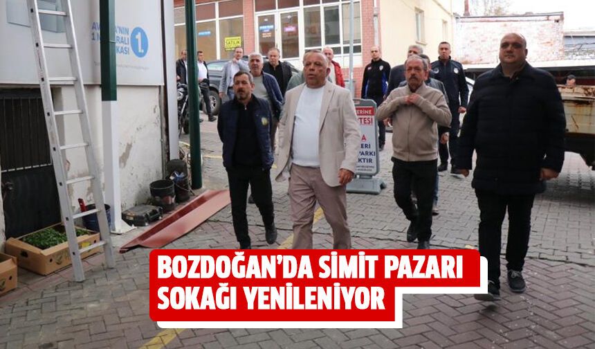 Bozdoğan’da Simit Pazarı Sokağı yenileniyor