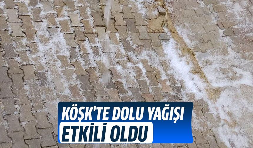 Köşk'te dolu yağışı etkili oldu!