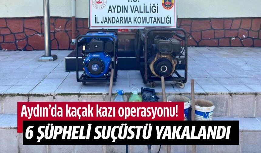 Aydın'da kaçak kazıya jandarmadan suçüstü!