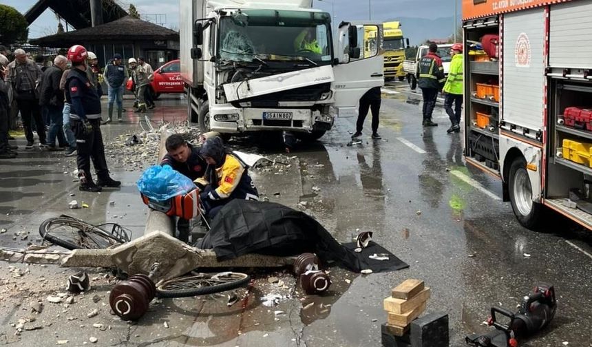 Beton direğin altında can verdi!