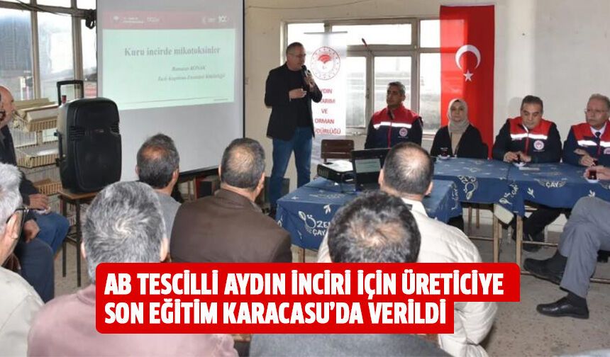 AB tescilli Aydın inciri için üreticiye son eğitim Karacasu’da verildi