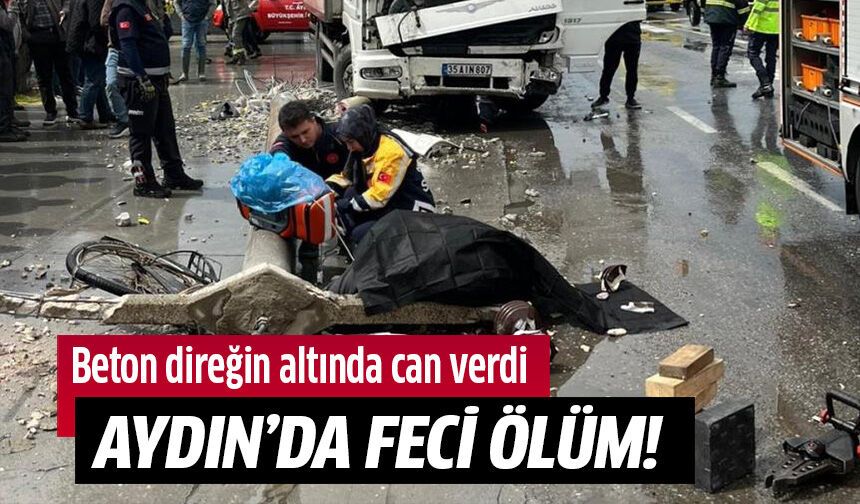 Beton direğin altında can verdi!