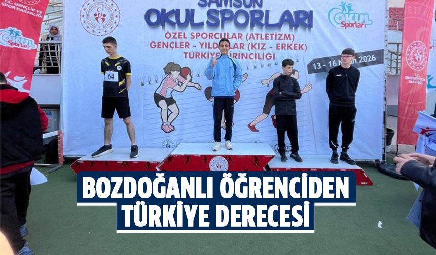 Bozdoğanlı öğrenciden Türkiye derecesi