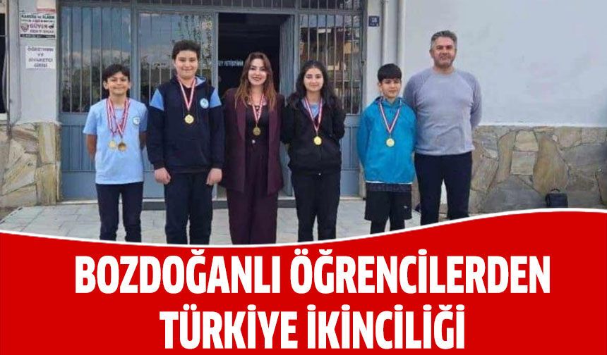 Bozdoğanlı öğrencilerden Türkiye ikinciliği