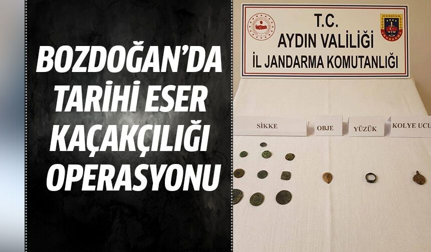 Bozdoğan’da tarihi eser kaçakçılığı operasyonu!