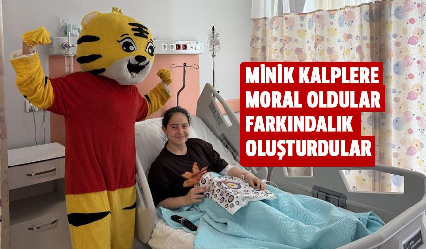 Minik kalplere moral oldular!