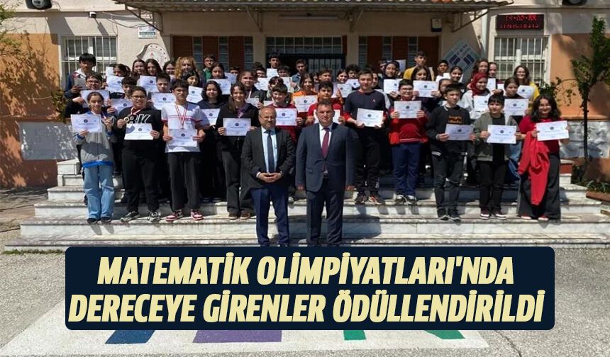 Nazilli'de Matematik Olimpiyatları'nda dereceye girenler ödüllendirildi