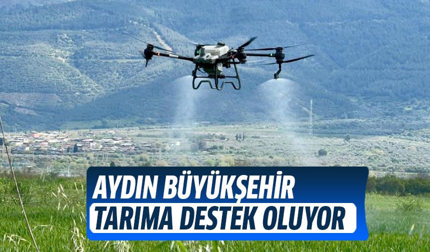 Tarlalar drone ile ücretsiz gübreleniyor