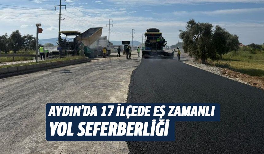 Aydın'da 17 ilçede eş zamanlı yol seferberliği
