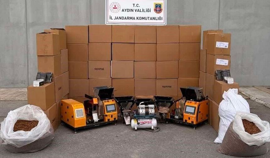 Kaçak sigara imalathanesine baskın