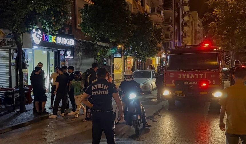 Aydın'da iş yerinde yangın paniği