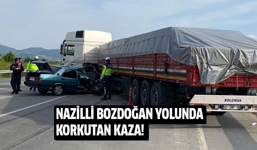 Bozdoğan Nazilli youlnda korkutan kaza!