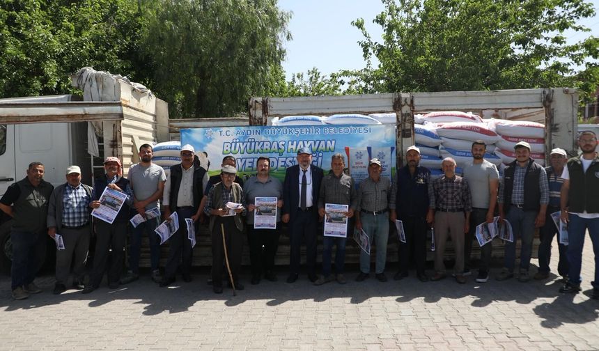 Başkan Çerçioğlu’ndan Didim’de küçük üreticilere yem desteği