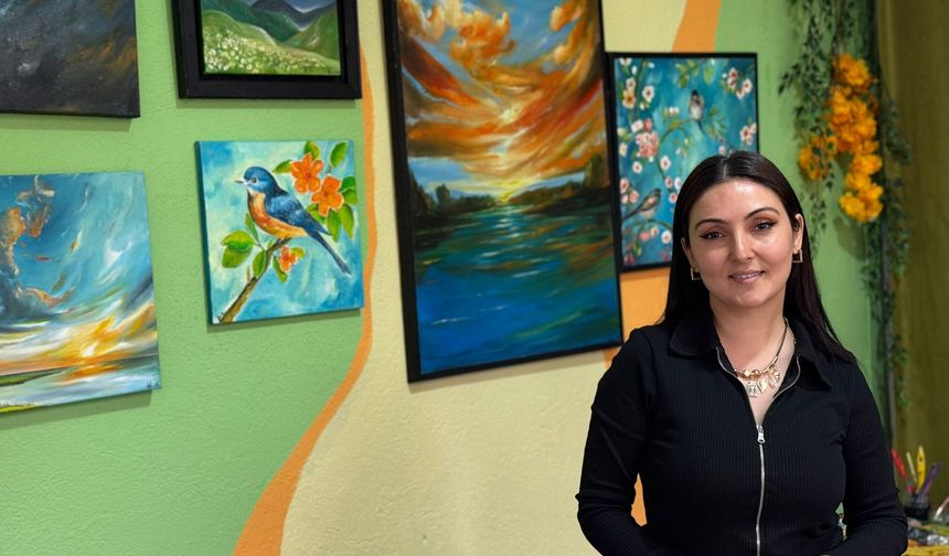 Ressam Burcu Ügü çocukların hayal gücüne sanatla dokunuyor