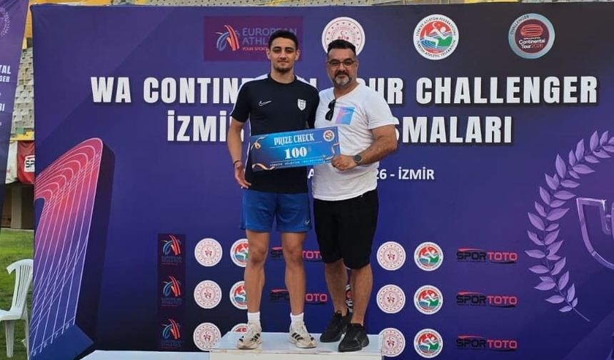 Aydınlı sporcu 110 metre engellide Türkiye rekoru kırdı