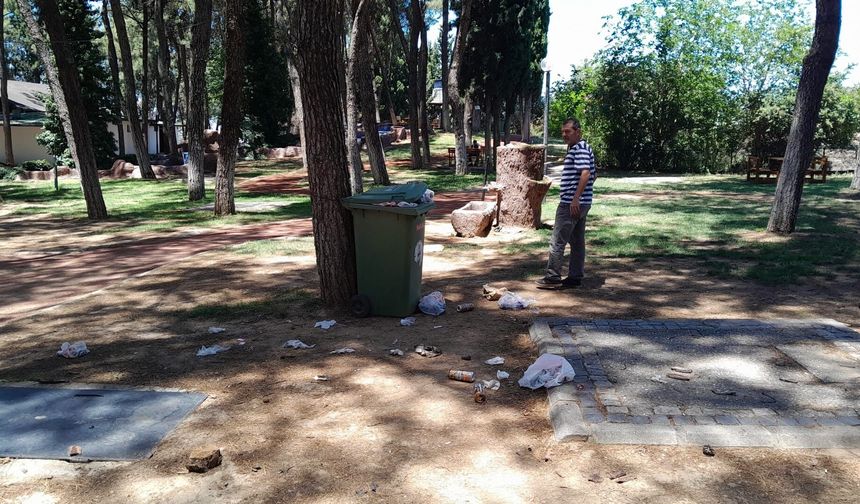 Bu park bir gecede bu hale geldi