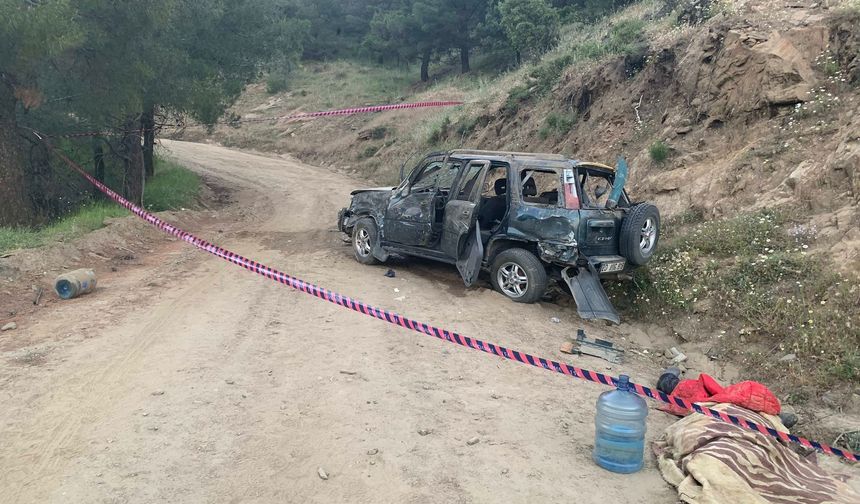 Kontrolden çıkan cip uçurumdan yuvarlandı.. 1 kişi hayatını kaybetti, 2 ağır yaralı