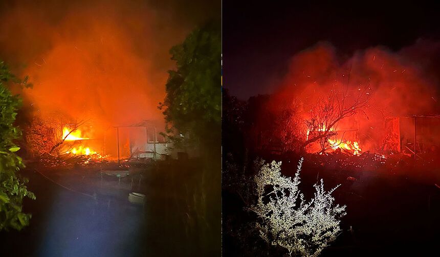 Depo yangını paniğe neden oldu