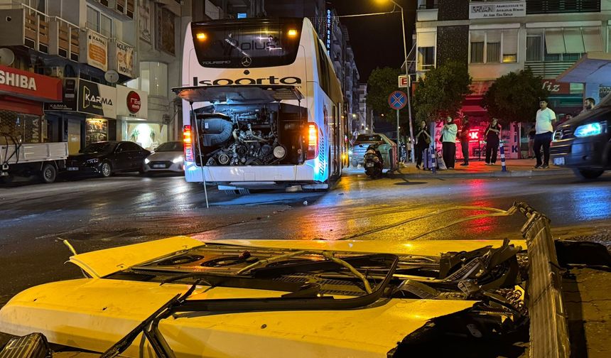 Nazilli’de korkutan otobüs kazası