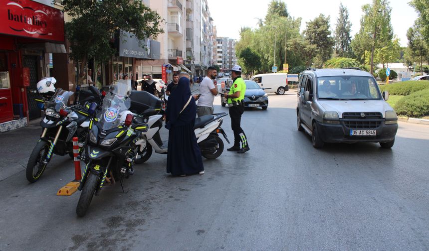 Aydın’da motosiklet sürücüleri denetlendi