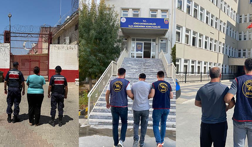 Aydın'da aranan 3 hükümlü jandarmadan kaçamadı