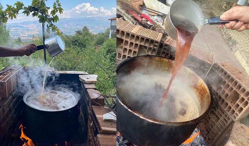 Aydın’da üzümler pekmeze dönüştürülmeye başlandı