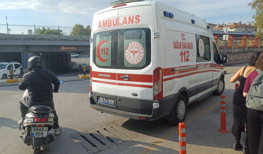 Ön fren kaza getirdi, bisikletiyle takla attı