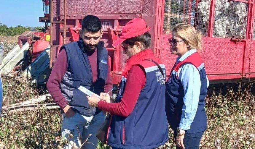 Pamuk hasat makineleri kontrol ediliyor